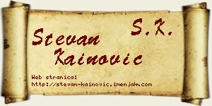 Stevan Kainović vizit kartica